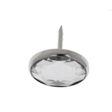 Maxbell 50pcs Crystal Sofa Headboard Buttons Upholstery Decoration Silver 20/22mm