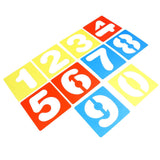 Maxbell 36 Pieces Arabic Numbers & Alphabet Drawing Template Stencils Ruler for Kids