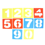 Maxbell 36 Pieces Arabic Numbers & Alphabet Drawing Template Stencils Ruler for Kids