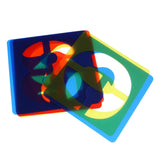 Maxbell 36 Pieces Arabic Numbers & Alphabet Drawing Template Stencils Ruler for Kids