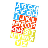 Maxbell 36 Pieces Arabic Numbers & Alphabet Drawing Template Stencils Ruler for Kids