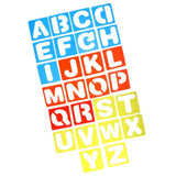 Maxbell 36 Pieces Arabic Numbers & Alphabet Drawing Template Stencils Ruler for Kids