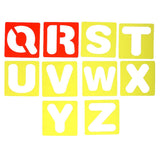 Maxbell 36 Pieces Arabic Numbers & Alphabet Drawing Template Stencils Ruler for Kids