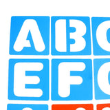 Maxbell 36 Pieces Arabic Numbers & Alphabet Drawing Template Stencils Ruler for Kids