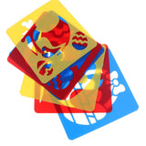 Maxbell 12 Pieces Plastic Drawing Template Stencils Ruler for Kids DIY Crafts Toys