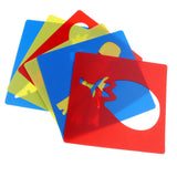 Maxbell 12 Pieces Plastic Drawing Template Stencils Ruler for Kids DIY Crafts Toys