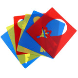 Maxbell 12 Pieces Plastic Drawing Template Stencils Ruler for Kids DIY Crafts Toys