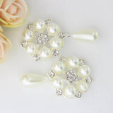 Maxbell 20Pcs 28X53mm Rhinestone Pearl Buttons Flatback Embellishments Gold&Silver