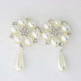 Maxbell 20Pcs 28X53mm Rhinestone Pearl Buttons Flatback Embellishments Gold&Silver