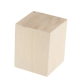 Maxbell 2pcs  Unfinished Wood Pen Container Brush Pot for Kids DIY Craft