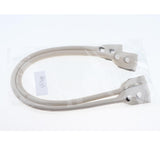 2 Pieces Genuine Leather Handbag Bag Strap Detachable Replacement 58cm White