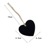 Maxbell 80 Pieces Wooden Heart Hanging Chalkboard Memo Message Blackboard Wedding