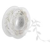 Maxbell 2Roll 15m Leaves Ribbon Trim Wreath for Wedding Wall Crafts Party Decor