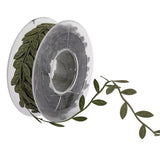 Maxbell 2 Rolls 15 Meters Leaves Ribbon Trim Wreath for Wedding Crafts Party Decor