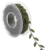 Maxbell 2 Rolls 15 Meters Leaves Ribbon Trim Wreath for Wedding Crafts Party Decor
