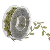 Maxbell 2Roll 15m Leaves Ribbon Trim Wreath for Wedding Wall Crafts Party Decor