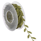 Maxbell 2Roll 15m Leaves Ribbon Trim Wreath for Wedding Wall Crafts Party Decor