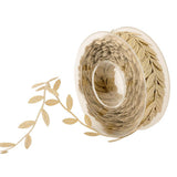 Maxbell 2pcs 15m Leaves Ribbon Trim Wreath for Wedding Wall Crafts Party Decoration