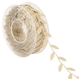 Maxbell 2pcs 15m Leaves Ribbon Trim Wreath for Wedding Wall Crafts Party Decoration