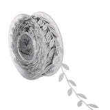Maxbell 2pcs 15m Leaves Ribbon Trim Wreath for Wedding Wall Crafts Party Decoration