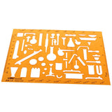 Maxbell 2PCS Plastic Drawing Tools Multipurpose Mathematics Stencil Template Ruler