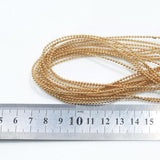 Maxbell 2Pcs 5 Meters Plastic Beads Beaded Ribbon Trim String for Wedding 15mm Gold