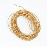 Maxbell 2Pcs 5 Meters Plastic Beads Beaded Ribbon Trim String for Wedding 15mm Gold