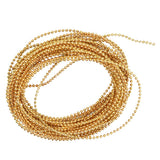 Maxbell 2Pcs 5 Meters Plastic Beads Beaded Ribbon Trim String for Wedding 15mm Gold
