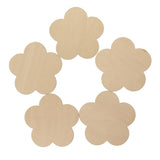 Maxbell Multiple Shape MDF Unfinished Wooden Pieces Blank Plaque Craft 8 Pieces