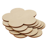Maxbell Multiple Shape MDF Unfinished Wooden Pieces Blank Plaque Craft 8 Pieces