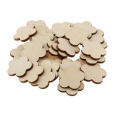 Maxbell Multiple Shape MDF Unfinished Wooden Pieces Blank Plaque DIY Craft 60 Pieces