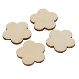 Maxbell Multiple Shape MDF Unfinished Wooden Pieces Blank Plaque DIY Craft 60 Pieces