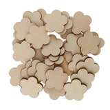 Maxbell Multiple Shape MDF Unfinished Wooden Pieces Blank Plaque DIY Craft 60 Pieces