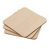 Maxbell Multiple Shape MDF Unfinished Wooden Pieces Blank Plaque Craft 8 Pieces
