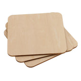 Maxbell Multiple Shape MDF Unfinished Wooden Pieces Blank Plaque Craft 8 Pieces