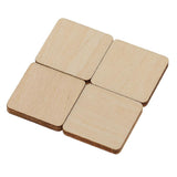 Maxbell Multiple Shape MDF Unfinished Wooden Pieces Blank Plaque DIY Craft 60 Pieces