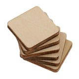 Maxbell Multiple Shape MDF Unfinished Wooden Pieces Blank Plaque DIY Craft 60 Pieces