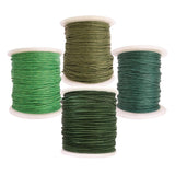 Maxbell 8 Rolls of 80 Meters Waxed Cotton Cord String Jewelry Making Accessories 1mm