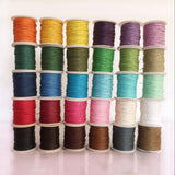 Maxbell 8 Rolls of 80 Meters Waxed Cotton Cord String Jewelry Making Accessories 1mm
