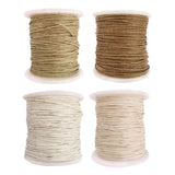 Maxbell 8 Rolls of 80 Meters Waxed Cotton Cord String Jewelry Making Accessories 1mm
