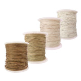 Maxbell 8 Rolls of 80 Meters Waxed Cotton Cord String Jewelry Making Accessories 1mm