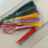 Maxbell 360 Pieces Multicolored Silky Handmade Soft Craft Mini Tassels with Loops