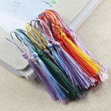 Maxbell 360 Pieces Multicolored Silky Handmade Soft Craft Mini Tassels with Loops