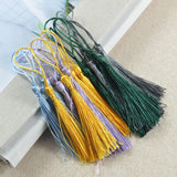 Maxbell 360 Pieces Multicolored Silky Handmade Soft Craft Mini Tassels with Loops
