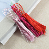 Maxbell 360 Pieces Multicolored Silky Handmade Soft Craft Mini Tassels with Loops