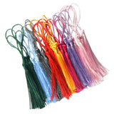 Maxbell 360 Pieces Multicolored Silky Handmade Soft Craft Mini Tassels with Loops