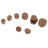 Maxbell 50 Pieces Natural Wood Round Log Slices Discs and 60 Pieces Wooden Numbers