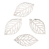 Maxbell 200 Pieces Hollow Filigree Charms Leaf Pendant Jewelery Finding DIY Crafts