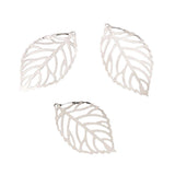 Maxbell 200 Pieces Hollow Filigree Charms Leaf Pendant Jewelery Finding DIY Crafts