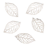 Maxbell 200 Pieces Hollow Filigree Charms Leaf Pendant Jewelery Finding DIY Crafts